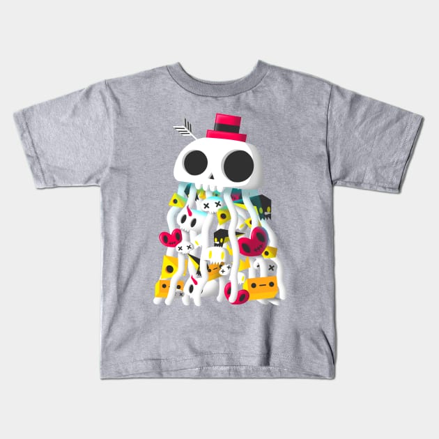 Skull Doodle STORM Kids T-Shirt by chachazart